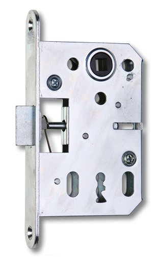 Zámek zadlabací K 051 pouze se střelkou, obyčejný klíč, P-L, 72/75, bílý zinek - Vložky,zámky,klíče,frézky Zámky zadlabací, přísl. Zámky zadlabací dveřní